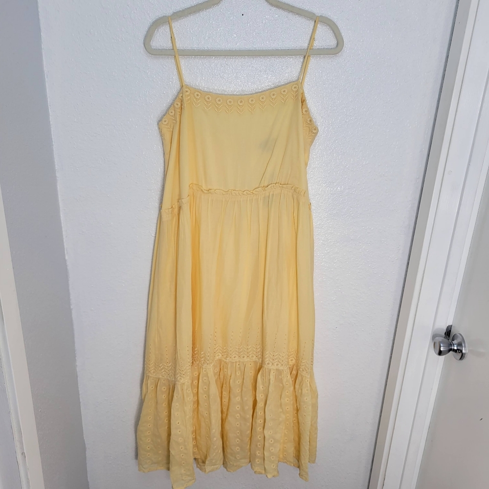 J Crew Sorrento dress in Organic cotton voile CK827 Size M Yellow NWT - Picture 5 of 11